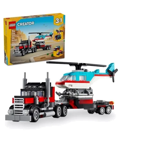 Конструктор LEGO Creator Бортовой грузовик с вертолетом 270 деталей (31146): Серия Creator