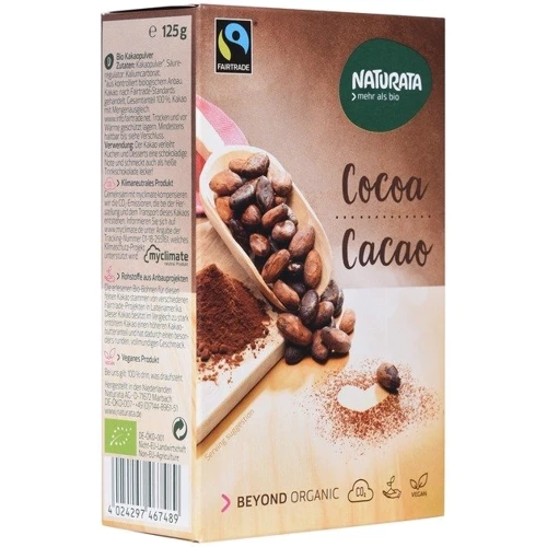 Какао порошок Naturata с пониженным содержанием жира органический 125 г (4024297467489) фото 4