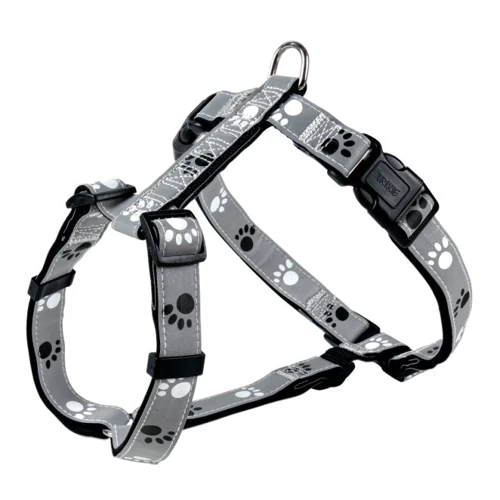 Шлея Trixie Silver Reflect с лапами светоотражающая L-XL 75-100 см 25 мм серая (4011905122342)