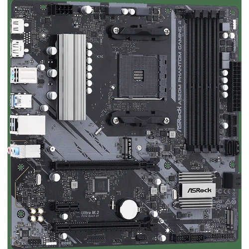 ASRock A520M PHANTOM GAMING 4: Оперативная память 4xDDR4 4733+ МГц, до 128 ГБ