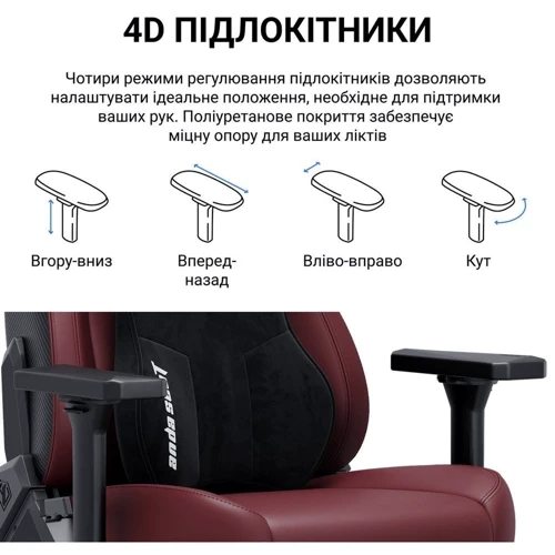 Кресло игровое Anda Seat Kaiser 3E Black PVC Size XL (AD23YC-XL-08-B-PV/C-B01)