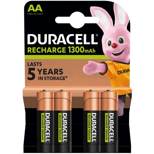 Акумулятор Duracell Recharge Ni-MH AA 1300 mAh, 4 шт (5000394039247) UA