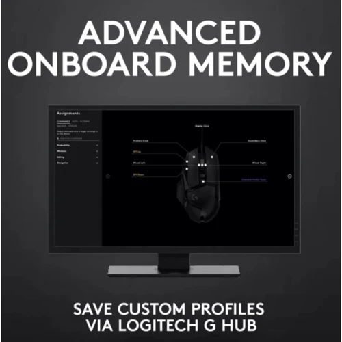 Мишка Logitech G502 HERO Gaming Mouse (910-005470.910-005472): Ергономіка для правой руки