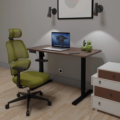 Комплект Mealux PowerDesk Lite Walnut + Leo Air Plus Green (EVO-201 Lite Walnut /B +Y 546 KZ)