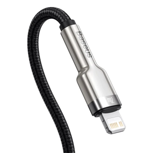 Кабель Baseus Cable USB-C to Lightning PD 20W Cafule Metal 1m Black (CATLJK-A01): Довжина 1 м