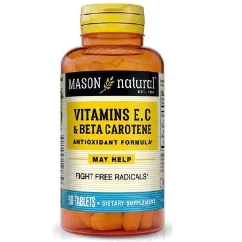 Mason Natural Vitamin E, C & Beta Carotene Витамины A, E, C, 60 таблеток
