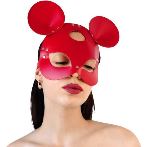Кожаная маска мышки Art of Sex - Mouse Mask, красный