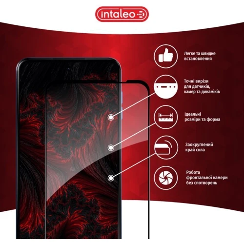 Аксессуар для смартфона Intaleo Tempered Glass Full Glue Black for Motorola Moto G54: Материал стекло