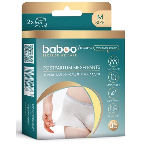 Післяпологові труси BABOO в сітку 2 шт розмір M (2-107)
