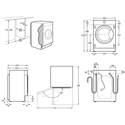 Встраиваемая стиральная машина Electrolux EW7F3R48SI: Количество программ 15