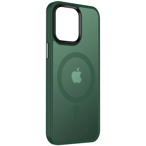 Чехол для iPhone Mobile Case TPU+PC Metal Buttons with MagSafe Colorful Green for iPhone 14