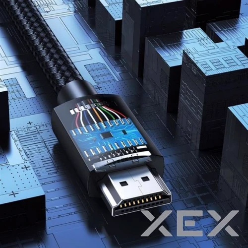 Кабель и переходник HDMI M - M 1.0 м V2.0 4K Cafule Ugreen в полиуретановой оплетке HD119