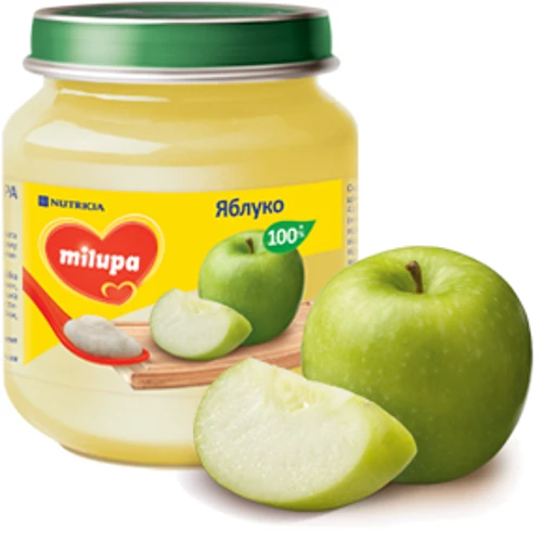 Milupa пюре яблоко 125 г от 4 мес.