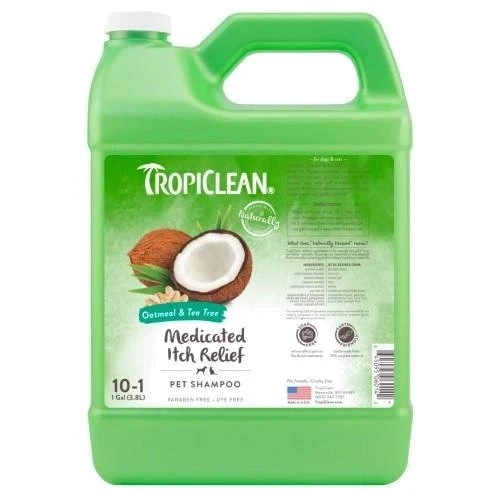 Шампунь-концентрат Tropiclean Овсяный с экстрактом чайного дерева для собак 3.8 л (060142)
