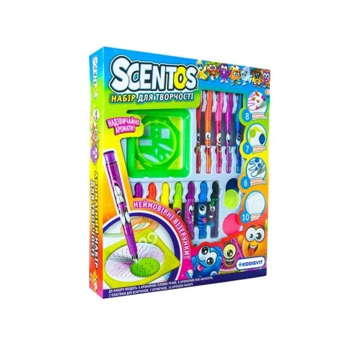 

Ароматный набор для творчества - ОЗОРНЫЕ УЗОРЫ (ручки, маркеры, бумага, спирограф)