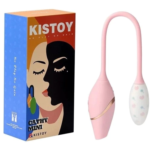 Виброяйцо с вакуумным стимулятором KisToy Cathy Mini