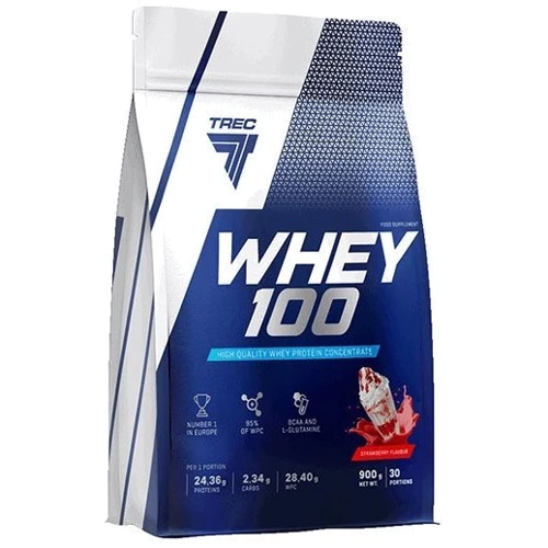 Протеин Trec Nutrition Whey 100 900 g / 30 servings / Strawberry