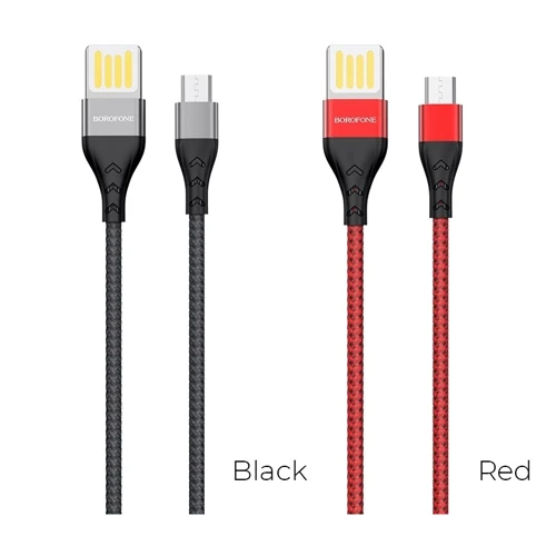 Кабель Borofone USB Cable to Micro USB Tasteful 1.2m Black (BU11): Длина 1.2 м