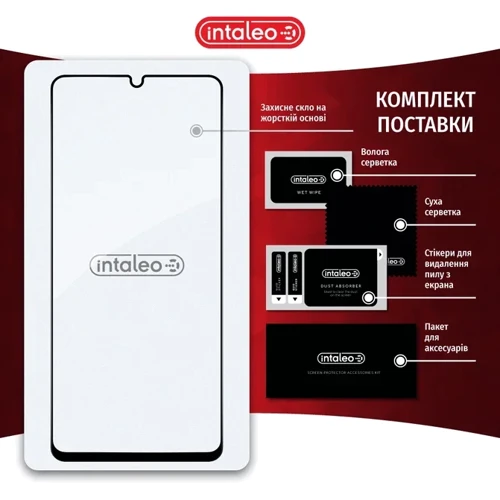 Intaleo Tempered Glass Full Glue Black for Samsung A066 Galaxy A06 5G фото 7