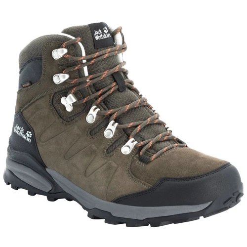 Ботинки Jack Wolfskin Refugio Texapore Mid M 4049841-4287 41 хаки натуральная замша зимние фото 1