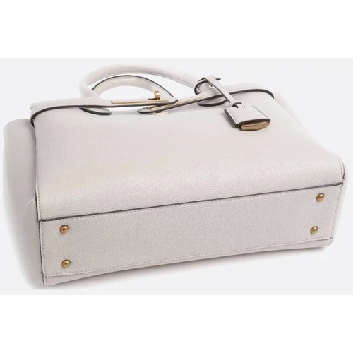 Жіноча сумка тоут GUESS ENISA HIGH SOCIETY SATCHEL світло-сіра (HWVB8421060-STO): Стать Женский