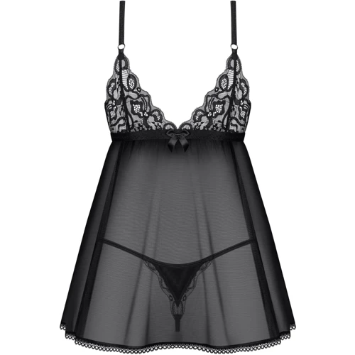 Пеньюар и трусики Obsessive Blomentis babydoll & thong XL/2XL