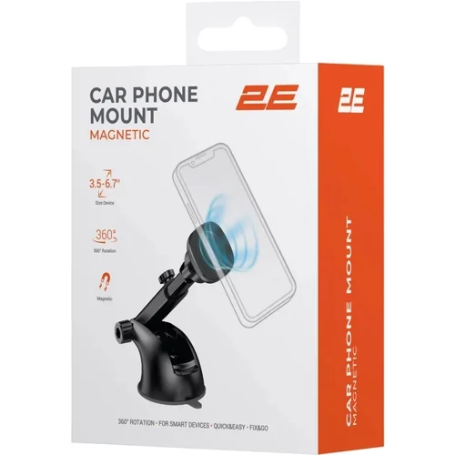 Тримач 2Е Car Holder Magnetic Black (2E-WCQ01-11) фото 5
