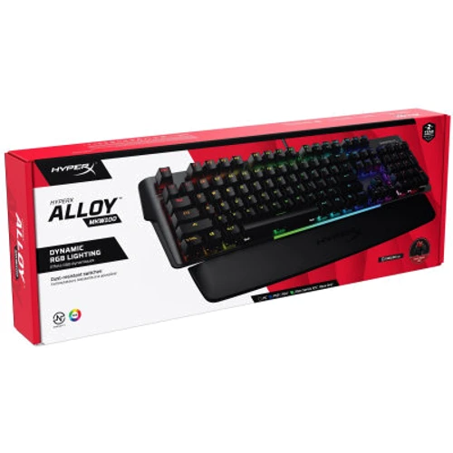 Клавіатура HyperX Alloy MKW100 USB Black RU (4P5E1AX): Додатково подставка под запястья