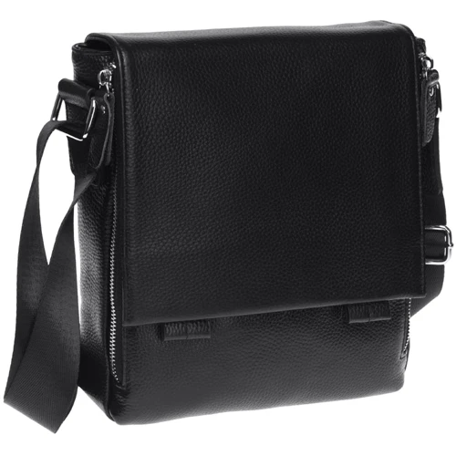 Мужская сумка планшет Borsa Leather черная (K18877-black): Материал Натуральная кожа
