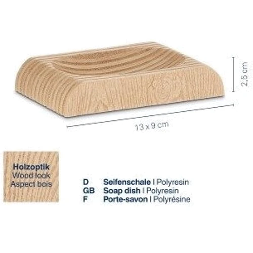 Мыльница KELA Kaiu под дерево 13х9х2.5 см (23682)