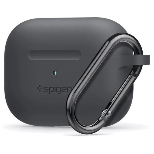 Чехол для наушников Spigen Silicone Fit with Belt Charcoal (ASD00536) for Apple AirPods Pro