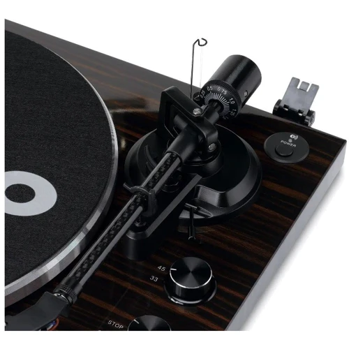 Виниловый проигрыватель Lenco LBT-345WA Walnut: Особенности С Bluetooth, Функция оцифровки, Антискейтинг, Крышка в комплекте, Встроенный фонокорректор