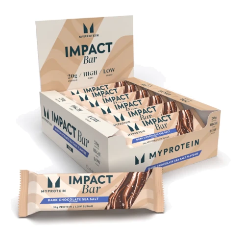 Протеиновые батончики MyProtein Impact Protein Bar 12x64g Dark Chocolate Sea Salt