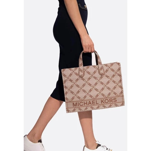 Сумка жіноча Michael Kors Gigi Large Empire Logo Jacquard Tote Bag бежева (30S3G3GT3J969): Стиль Повсякденний (Casual)