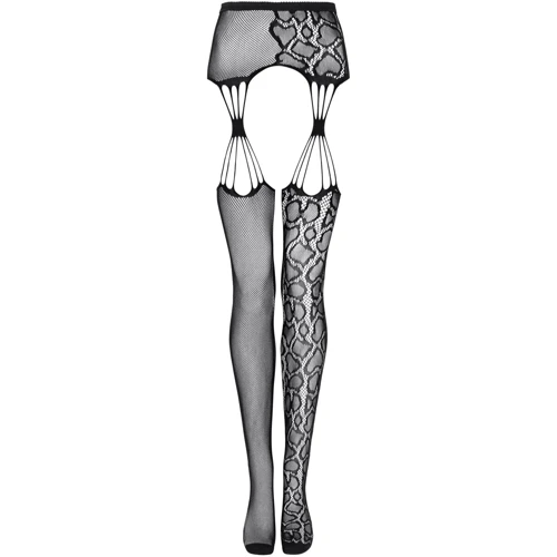 Чулки с подвязками Obsessive S821 black S/M/L