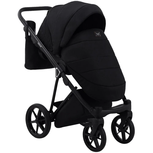 Коляска 2 в 1 Adamex Gallo Thermo GA-12 black diamond: Материал колес резина