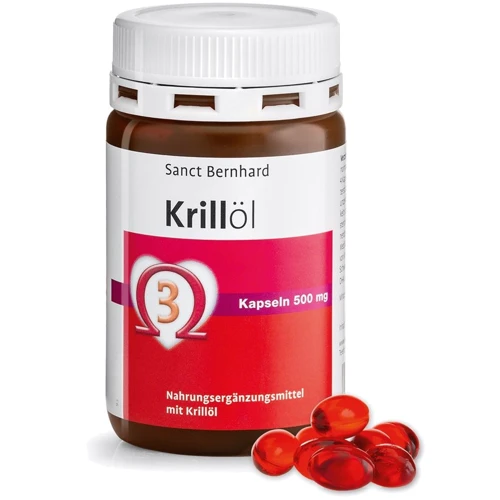Sanct Bernhard Omega-3 Krill 500 mg (EPA 85 mg, DHA 40 mg) Олія криля 90 капсул