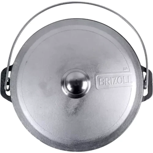 Котел Brizoll туристичний чавунний з алюмінієвою кришкою 10 л (KT10-4) фото 3