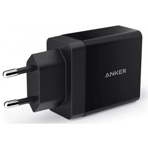 Зарядний пристрій ANKER USB Wall Charger PowerPort2 2xUSB 24W/4.8A V3 Black (A2021L11): Кабель в комплекті Відсутнє