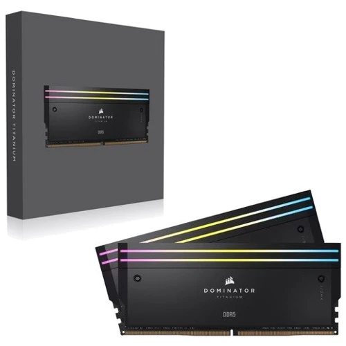 Corsair 64 GB (2x32GB) DDR5 6600 MHz Dominator Titanium RGB Black (CMP64GX5M2X6600C32)