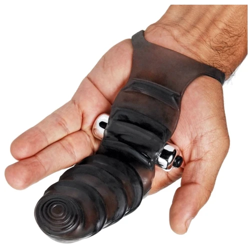 Вибронасадка на пальцы Master Series Vibrating Glove (чёрный)