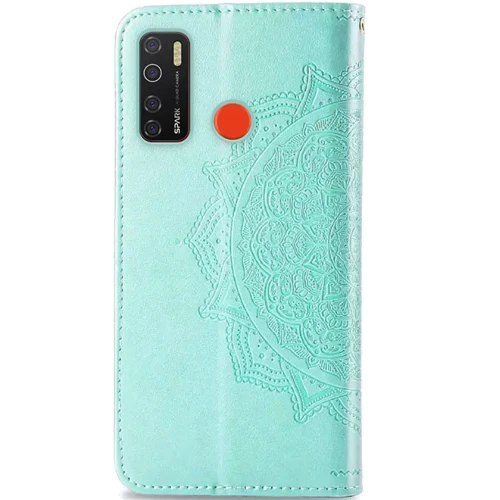 Аксессуар для смартфона Mobile Case Book Cover Art Leather Turquoise for TECNO Spark 5 Pro: Тип чехол-книжка