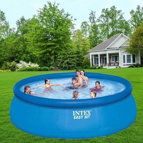 Надувной бассейн Intex 457х122 см 3 785 л/ч с лестницей, тентом и подстилкой (26168) фото 5