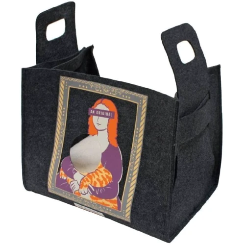 Лежанка-сумка для котів Croci Popcat Monnalisa 35х25х30 см сіра (C2178003)