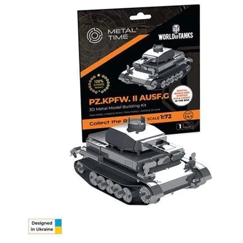 Коллекционная модель-конструктор Metal Time Pz.Kpfw. II Ausf. G танк World of Tanks (MT061): Рекомендуемый возраст от 12 и старше