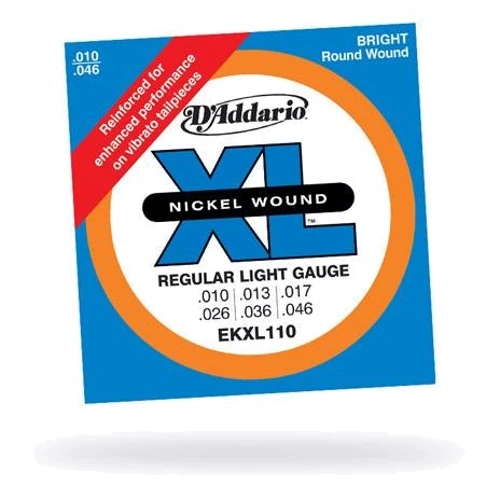 Струна для гитар Струны D`ADDARIO EKXL110 XL REGULAR LIGHT REINFORCED (10-46)