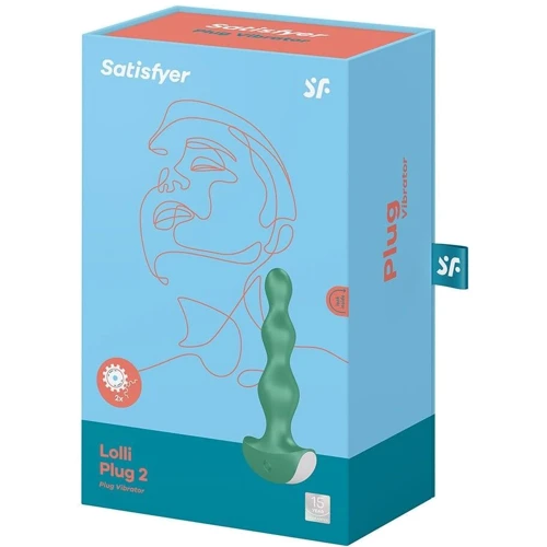 Анальный стимулятор-бусины с двумя моторами Satisfyer Lolli-Plug 2 (green)