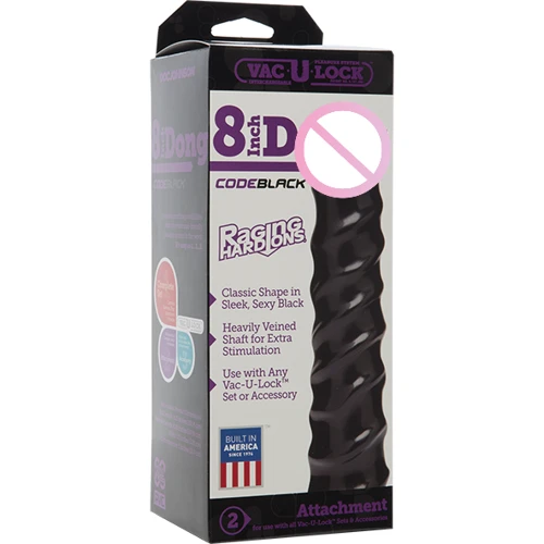 Фалоімітатор Doc Johnson CodeBlack - 8 Inch Raging Hard-Ons Dong
