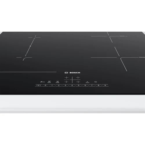 Варильна поверхня електрична Bosch PVS611FB5E: Розташування панелі спереду