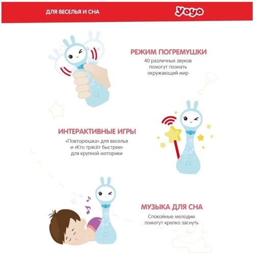 Умный зайка Alilo R1 YoYo голубой: Датчики акустический